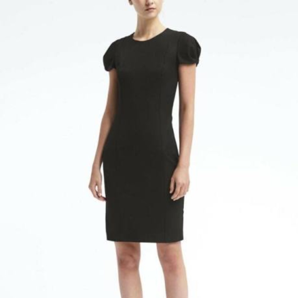 Banana Republic Black Bi Stretch Sheath Dress 4